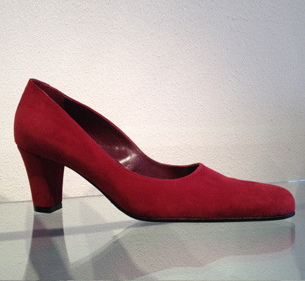 2735-2 Camo Suede Pump Rood