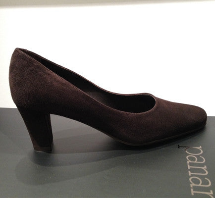 2735-Camo Suede Pump Donker Bruin