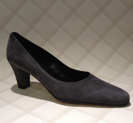 2735-Camo Suede Pump Donker Grijs