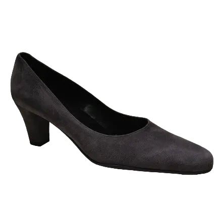 2735-Camo Suede Pump Donker Grijs