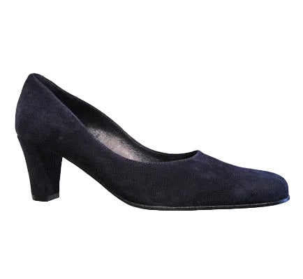 2735-Camo Suede Pump Donker Blauw