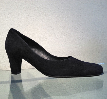 2735-Camo Suede Pump Zwart