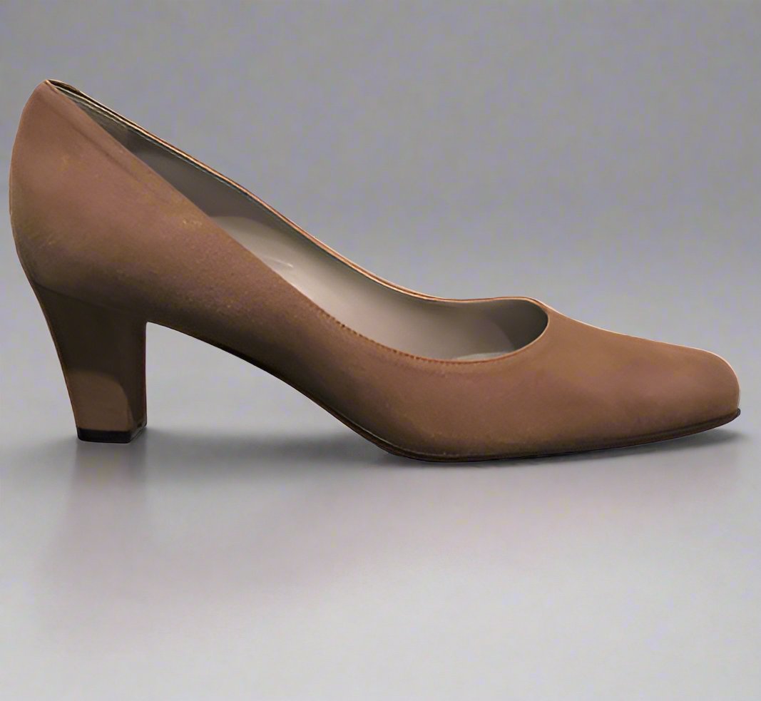 2735-2 Camo Suede Pump Tabacco