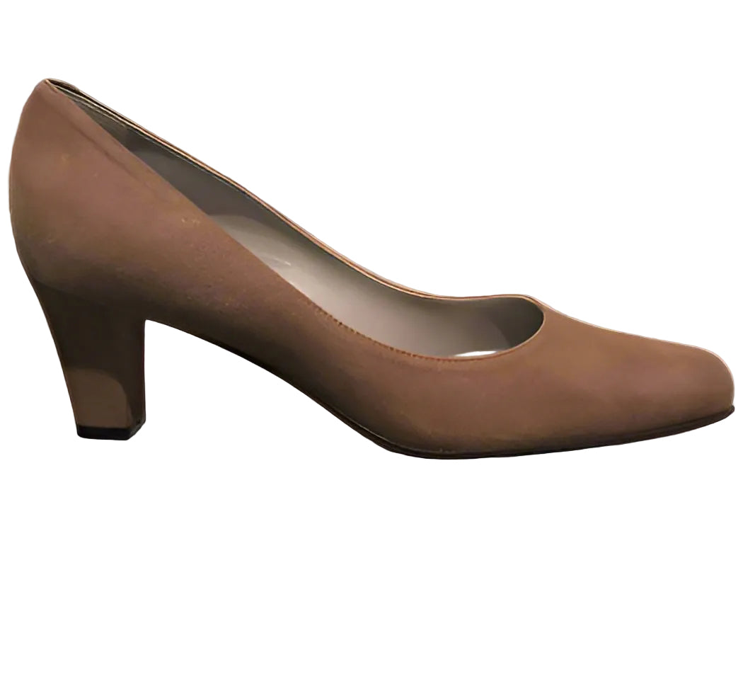 2735-2 Camo Suede Pump Tabacco