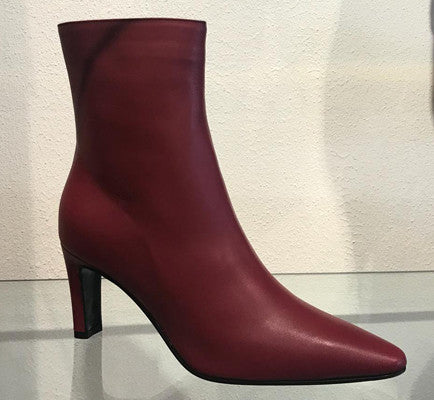 3242-Calf Rood Leren Enkellaars