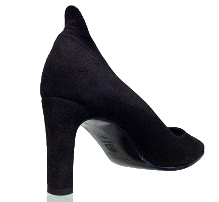 3244-Camo Suede Pump Zwart