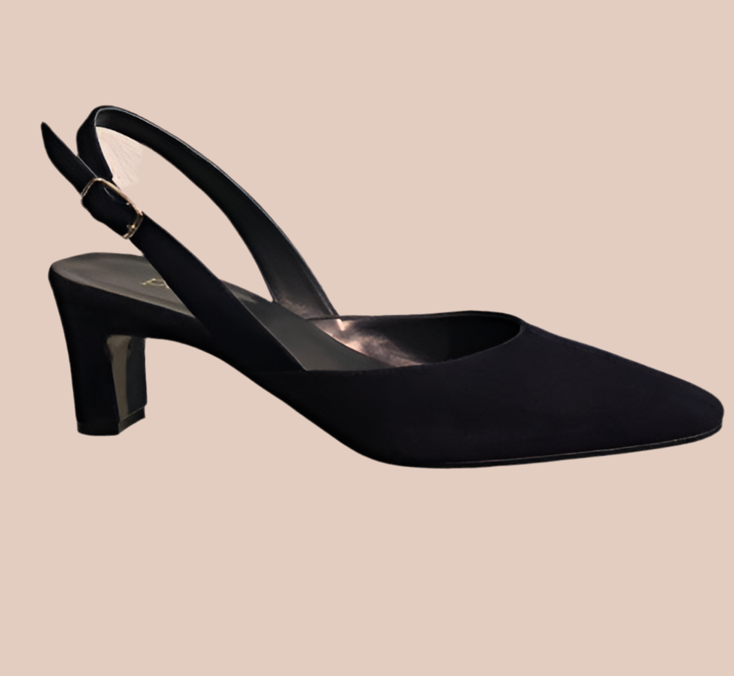 3829-Camo Blauw Pump met slingback