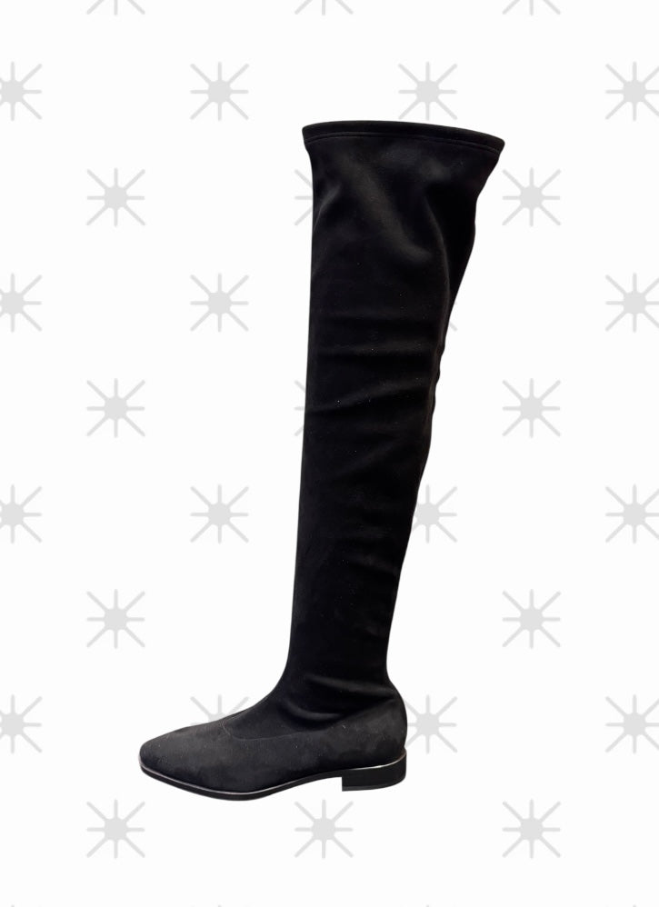 2141-7124 Camas Nero Zwarte Stretch laars over de knie