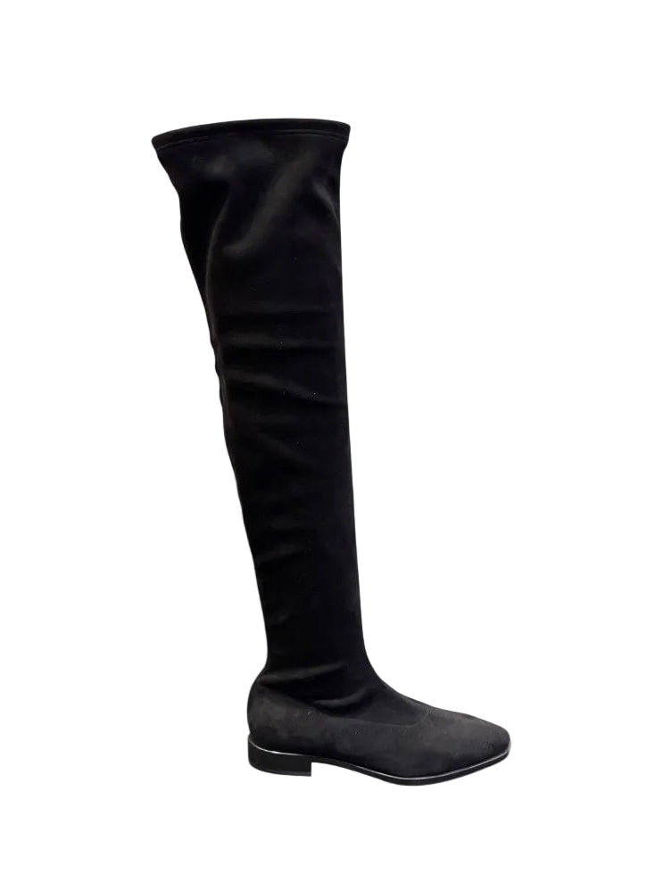 2141-7124 Camas Nero Zwarte Stretch laars over de knie