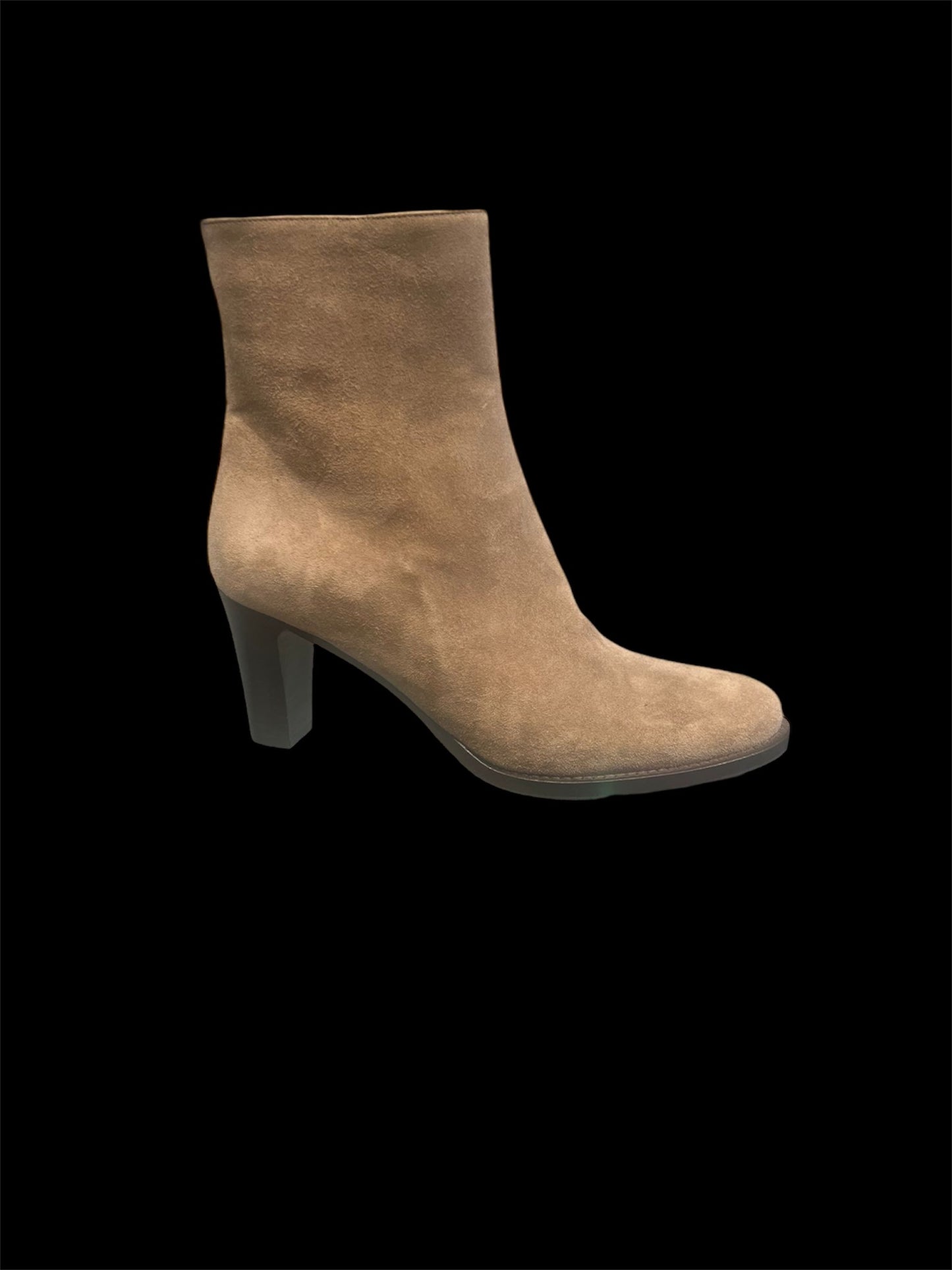 3268-Camo Suede Enkellaars met hak Fango