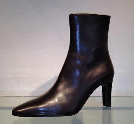 3242-Calf Bruin Leren Enkellaars