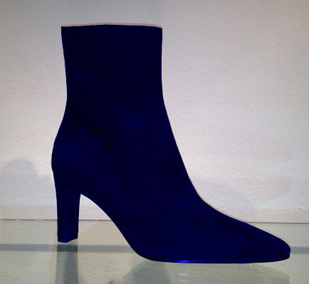 3242-Camo Blauw Suede Enkellaars