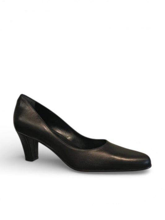 2735-Calf Leren Pump Zwart
