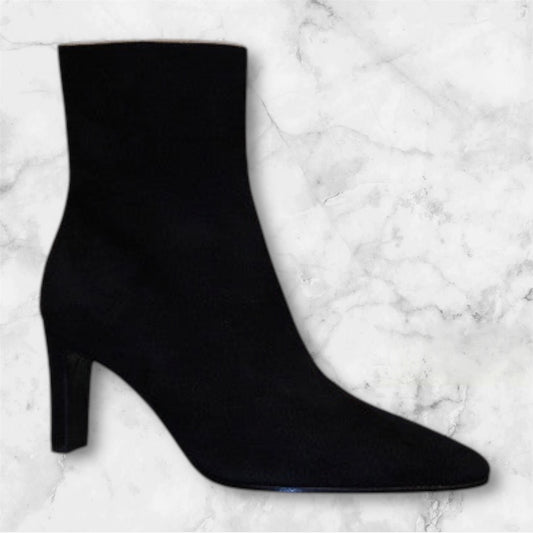 3242- 7119 Suede Zwart Enkellaars